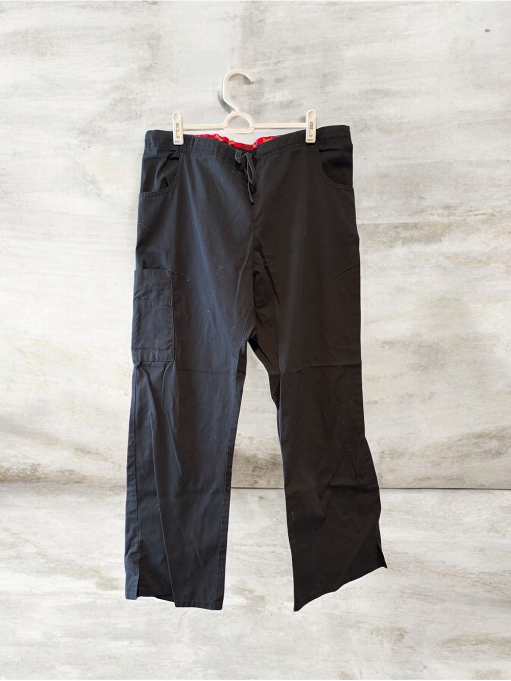 Dickies Black womens scrub Pants with Drawstring Waist